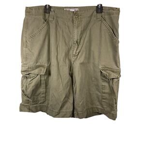 Steve & Barry's Men's Cargo Shorts Military Green Size 38x9 Grunge Skater